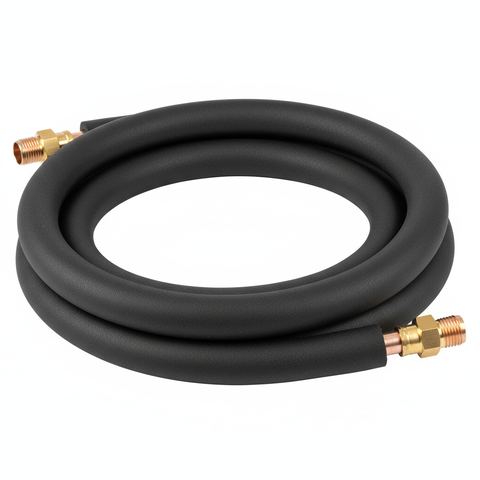 Isoliertes Rohr weiß doppelt 1/4″0,70 + 3/8″0,70 9 MM (geteilt)