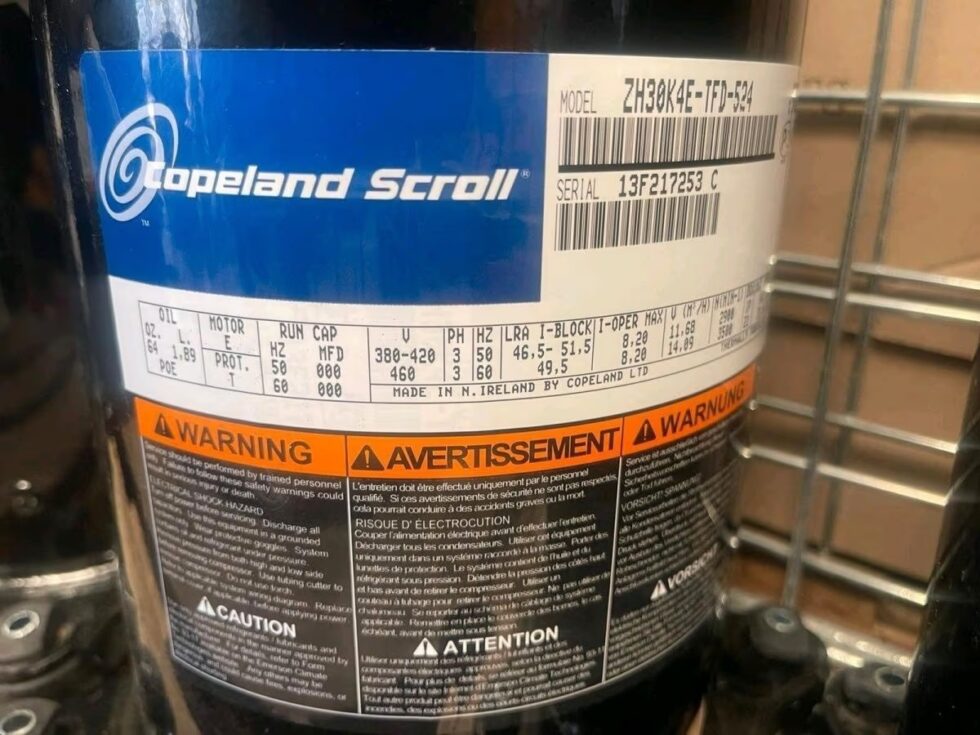 Copeland Compressor ZH30K4E-TFD-524 – Gebrauchtware